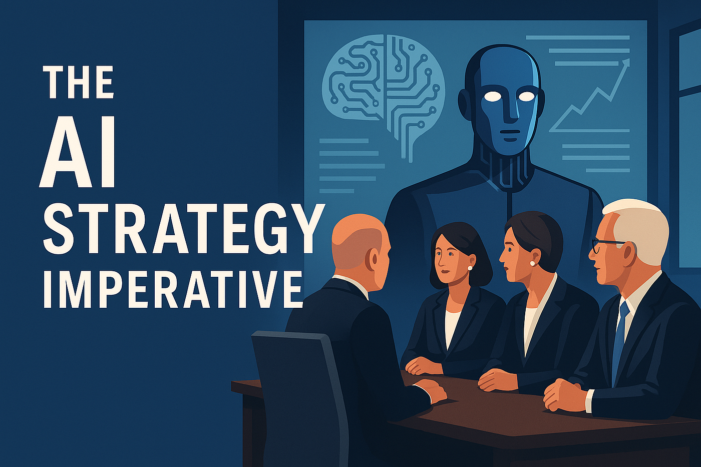 AI chips on circuit board abstract